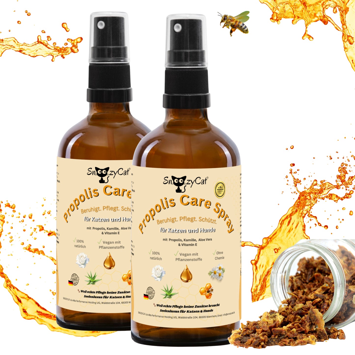 SNOOZYCAT® Premium Salmon Oil for Cats – 100 ml – High-quality food-grade Omega-3 & Omega-6 oil – For skin, coat & immune system – Fresh & gently produced in Germany