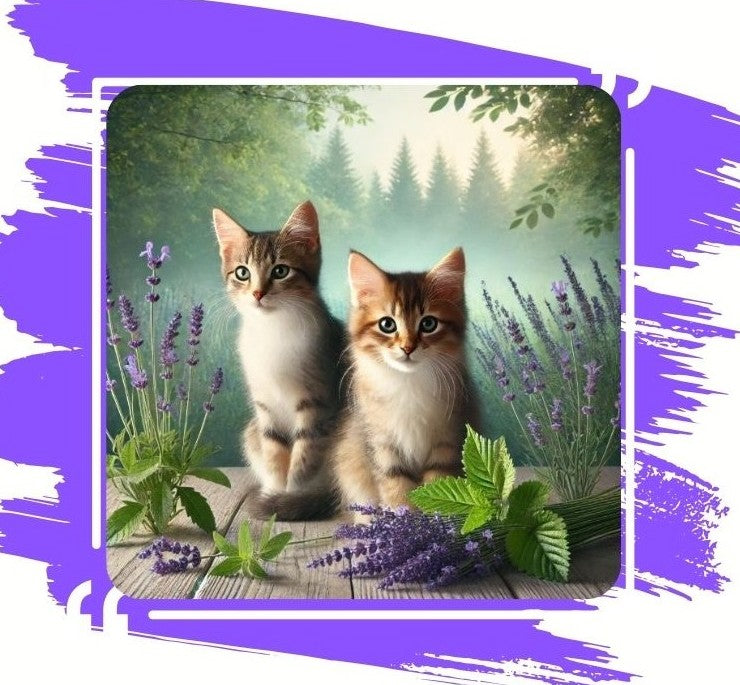 SNOOZYCAT® 2 Baldrian-Kissen – nachfüllbar & waschbar – mit 4 Nachfüllpads – 100 % natürliche Baldrianwurzel – OEKO-TEX® Baumwolle – Made in Germany