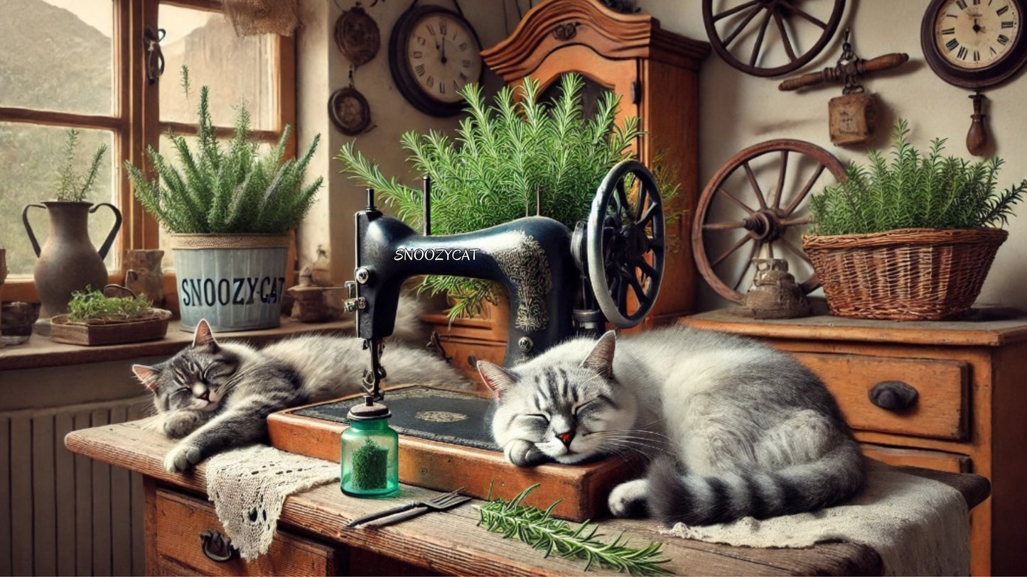 SNOOZYCAT® Nachfüllpads – Rosmarin & Katzenminze – 100 % natürliche Kräuter – aktivierend & fokussierend – 10 Stück