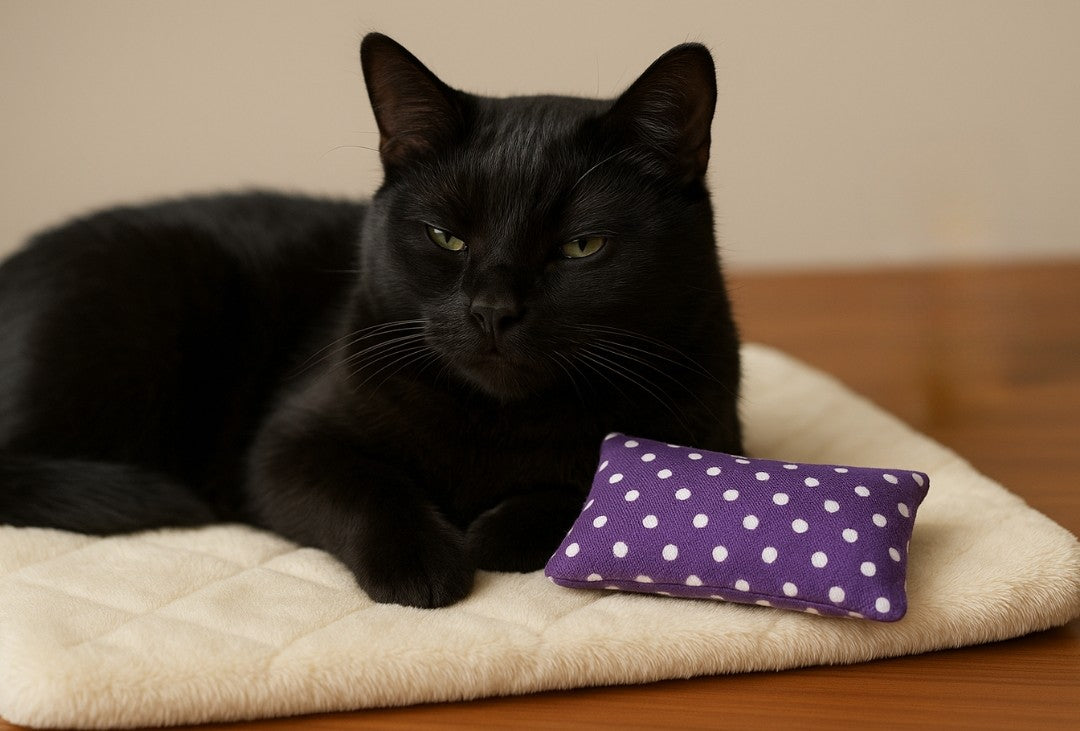 SNOOZYCAT® 2 Valerian Pillows – Refillable & Washable – with 4 Refill Pads – 100% Natural Valerian Root – OEKO-TEX® Cotton – Made in Germany