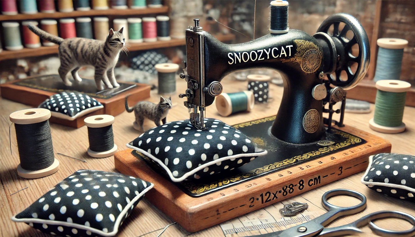 SNOOZYCAT® 2 Katzenminze-Kissen – nachfüllbar & waschbar – mit 4 Nachfüllpads – 100 % natürliche Katzenminze – OEKO-TEX® Baumwolle – Made in Germany