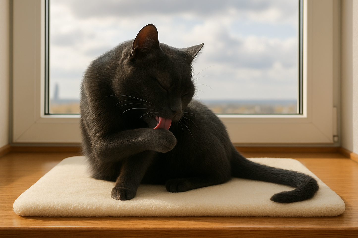 SNOOZYCAT® CozyDry Fensterliege Smooth – flauschig, waterproof  & nachfüllbar