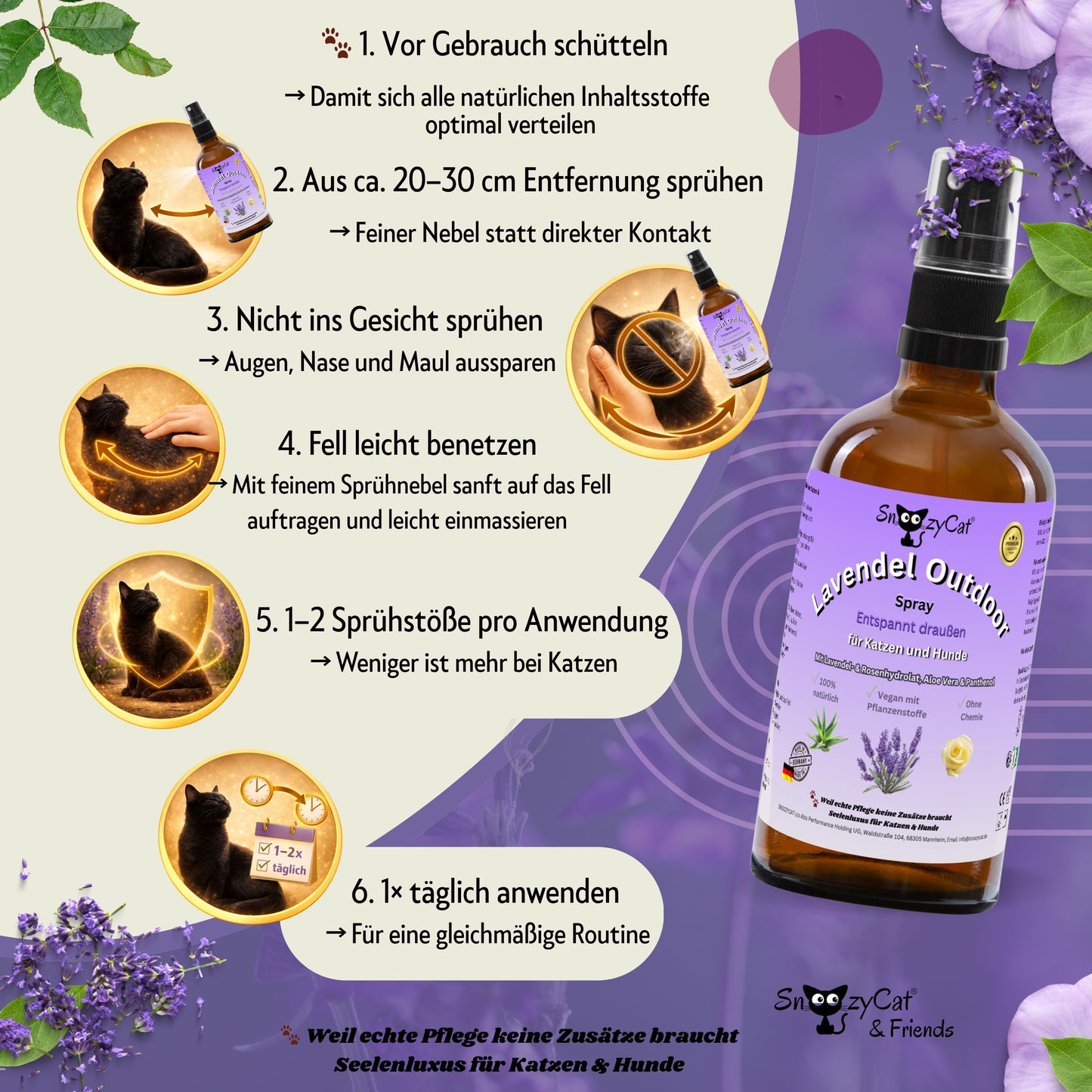 SNOOZYCAT® Premium Salmon Oil for Cats – 100 ml – High-quality food-grade Omega-3 &amp; Omega-6 oil – For skin, coat &amp; immune system – Fresh &amp; gently produced in Germany