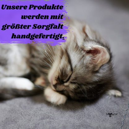 SNOOZYCAT® 4 Baldrian-Kissen – nachfüllbar & waschbar – mit 4 Nachfüllpads – 100 % natürliche Baldrianwurzel – OEKO-TEX® Baumwolle – Made in Germany