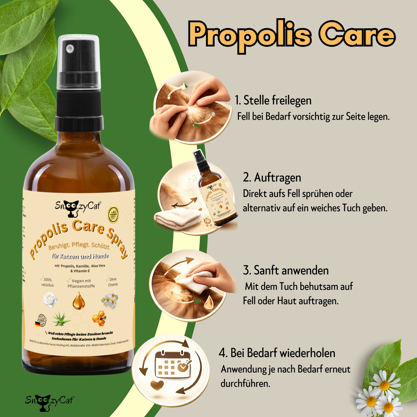 SNOOZYCAT® Premium Salmon Oil for Cats – 100 ml – High-quality food-grade Omega-3 &amp; Omega-6 oil – For skin, coat &amp; immune system – Fresh &amp; gently produced in Germany